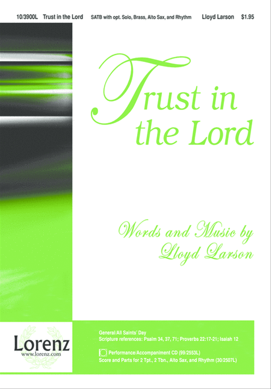 Book cover for Trust in the Lord