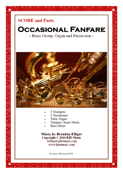 Occasional Fanfare - Brass Group, Organ, and Percussion image number null