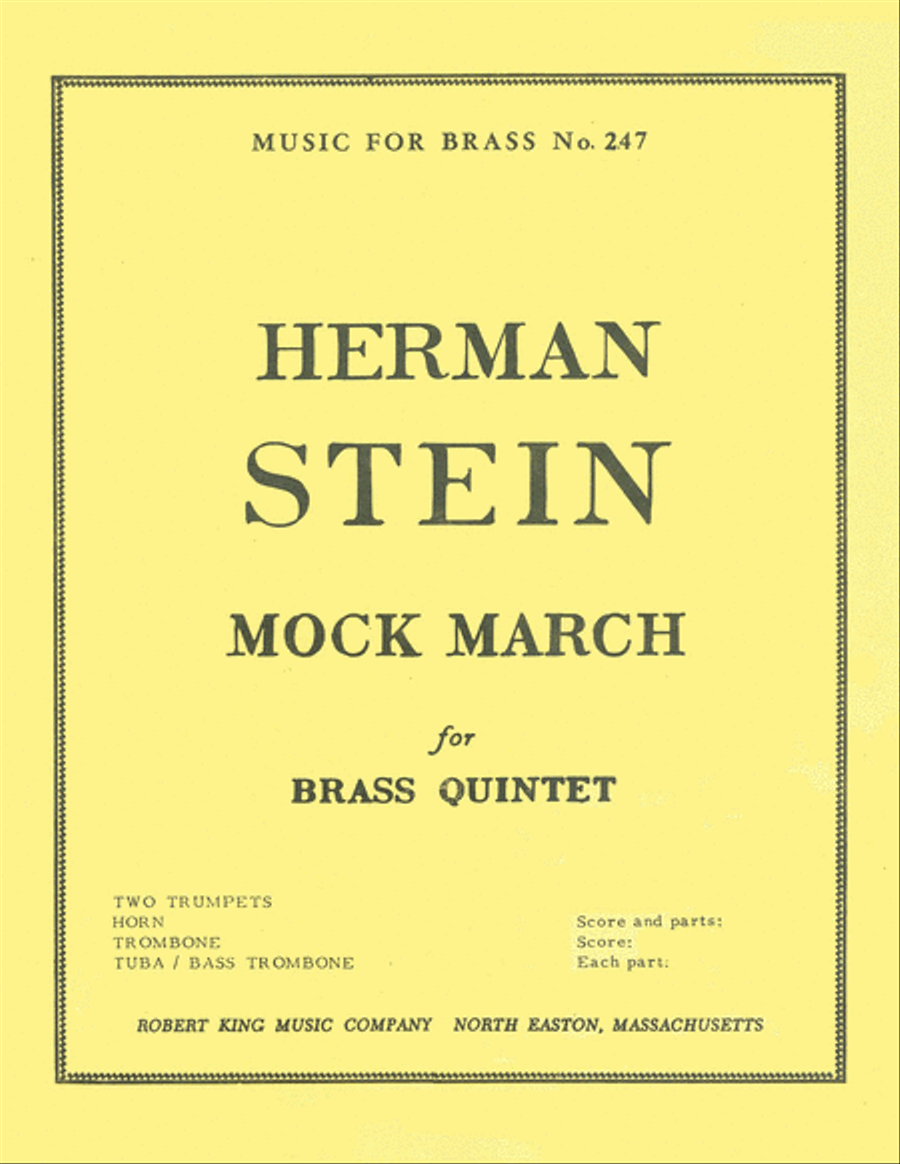 Mock March (quintet-brass) School and Community scores gallery preview page 1