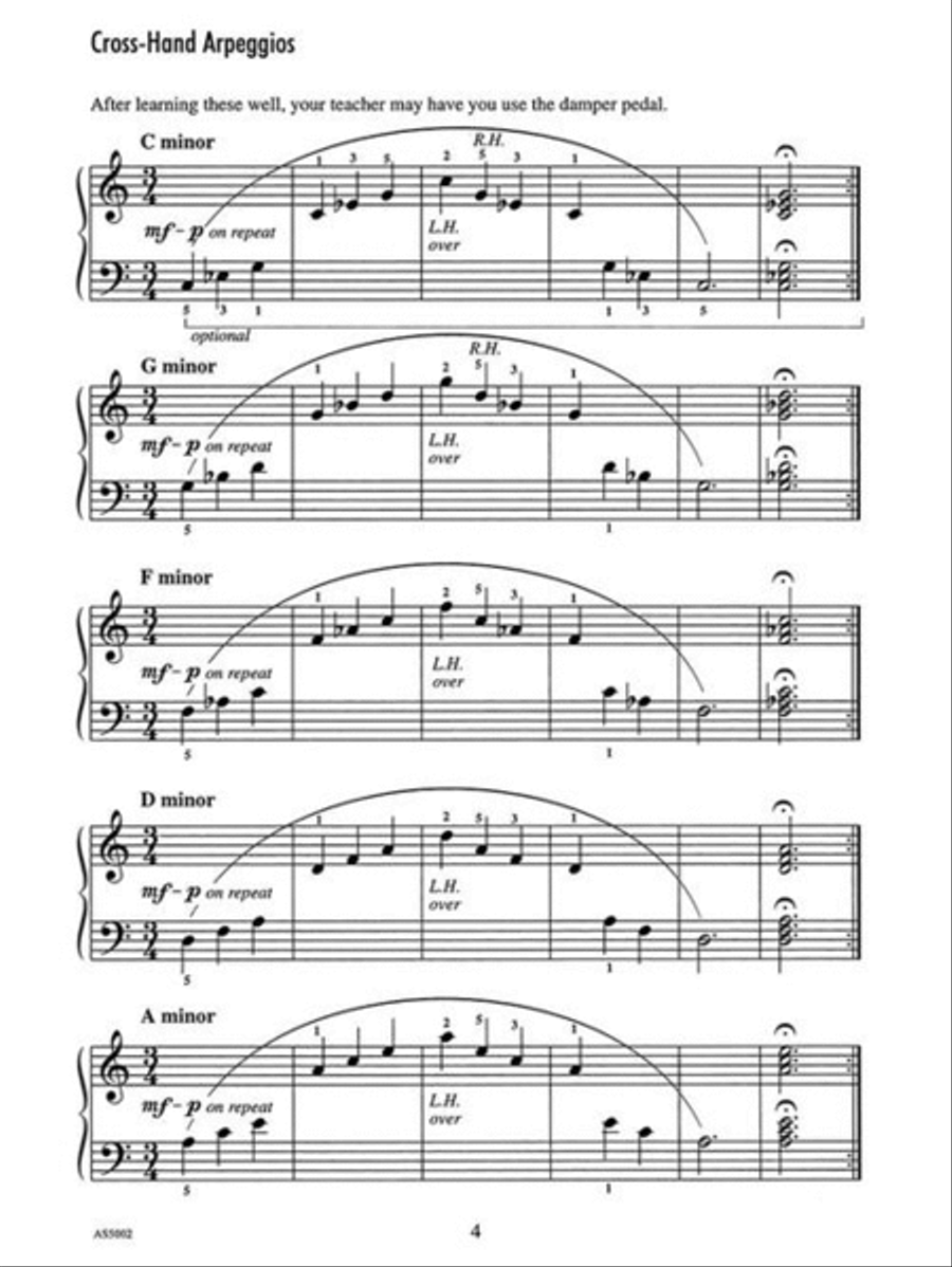 Achievement Skill Sheet No. 2: Minor 5-Finger Patterns Piano Method scores gallery preview page 4