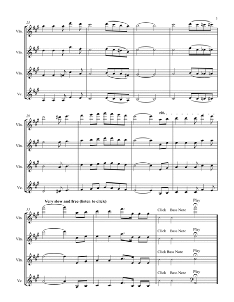 White Christmas String Quartet scores gallery preview page 3