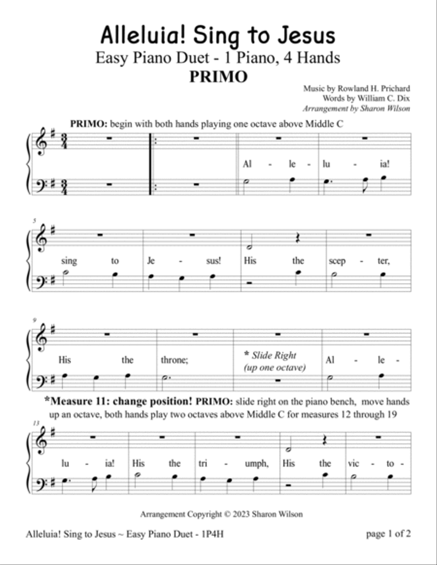 O Worship the King, Book 1 (A Collection of 10 Easy Piano Duets for 1 Piano, 4 Hands)