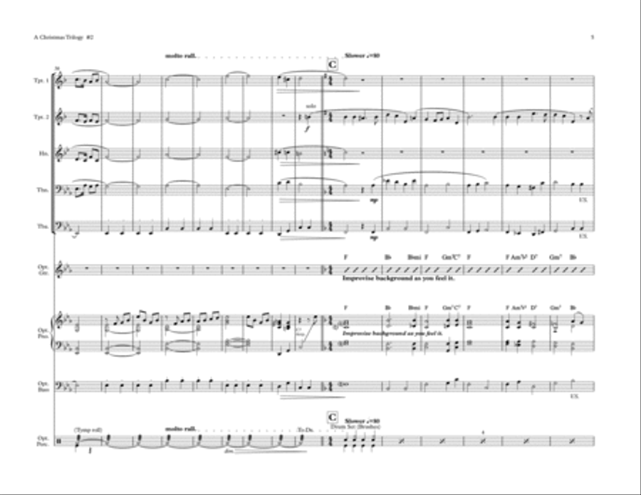 A Christmas Trilogy #2 (Brass Quintet) Brass Quintet scores gallery preview page 5