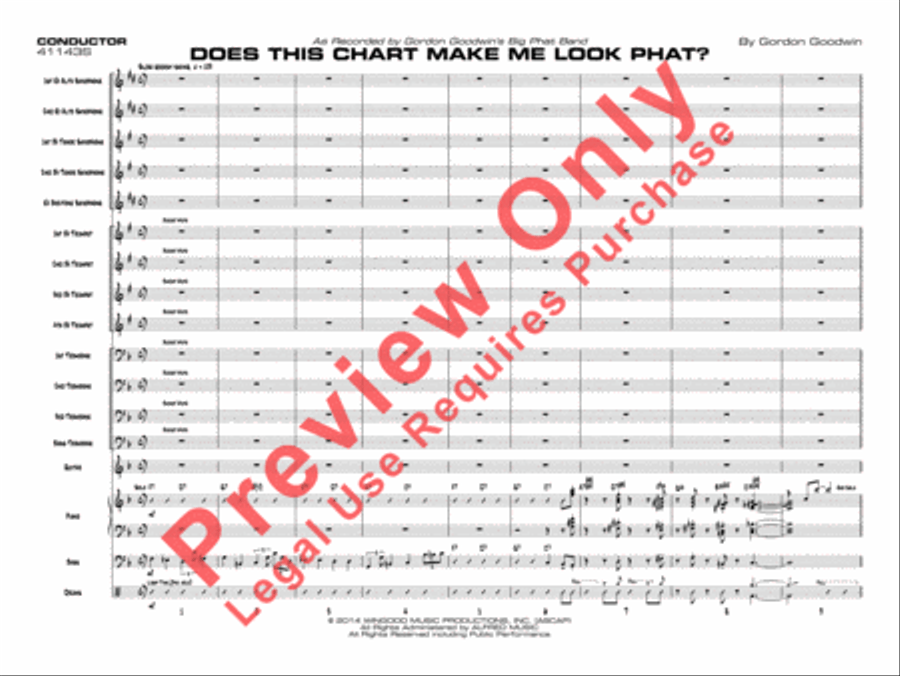 Does This Chart Make Me Look Phat? Jazz Ensemble scores gallery preview page 4