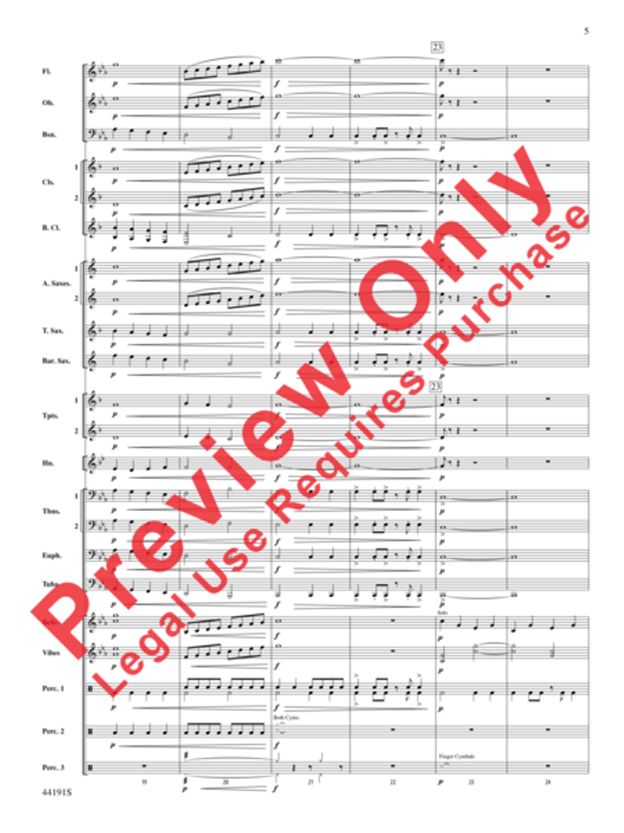 Fireball! Fireball! Concert Band scores gallery preview page 6