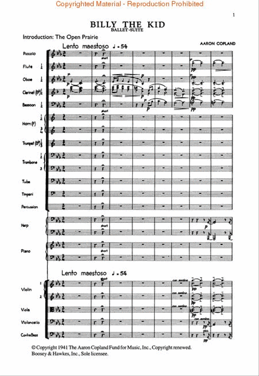 Copland – Ballet Suites Copland – Ballet Suites Orchestra scores gallery preview page 2