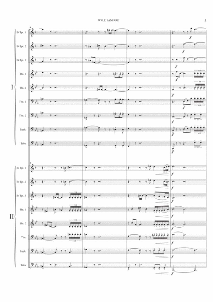 W.O.Z. Fanfare School and Community scores gallery preview page 4