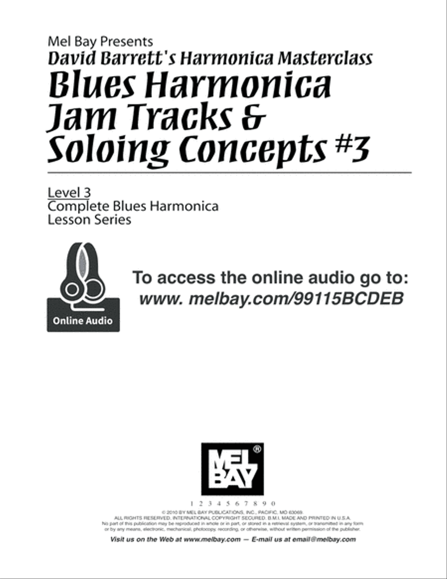 Blues Harmonica Jam Tracks & Soloing Concepts #3 Harmonica scores gallery preview page 2