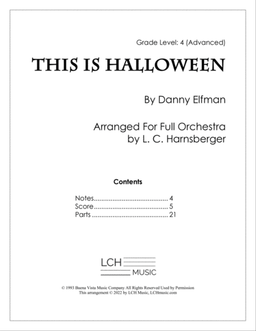 This Is Halloween Full Orchestra scores gallery preview page 3