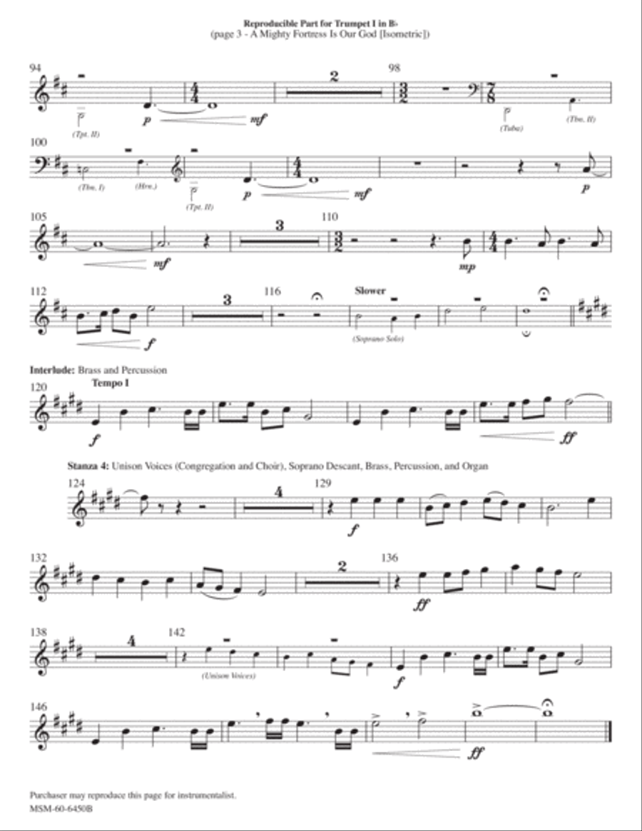 A Mighty Fortress is Our God (Isometric) Choir scores gallery preview page 3