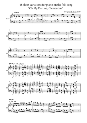 18 short variations in F on "Oh my darling Clementine"