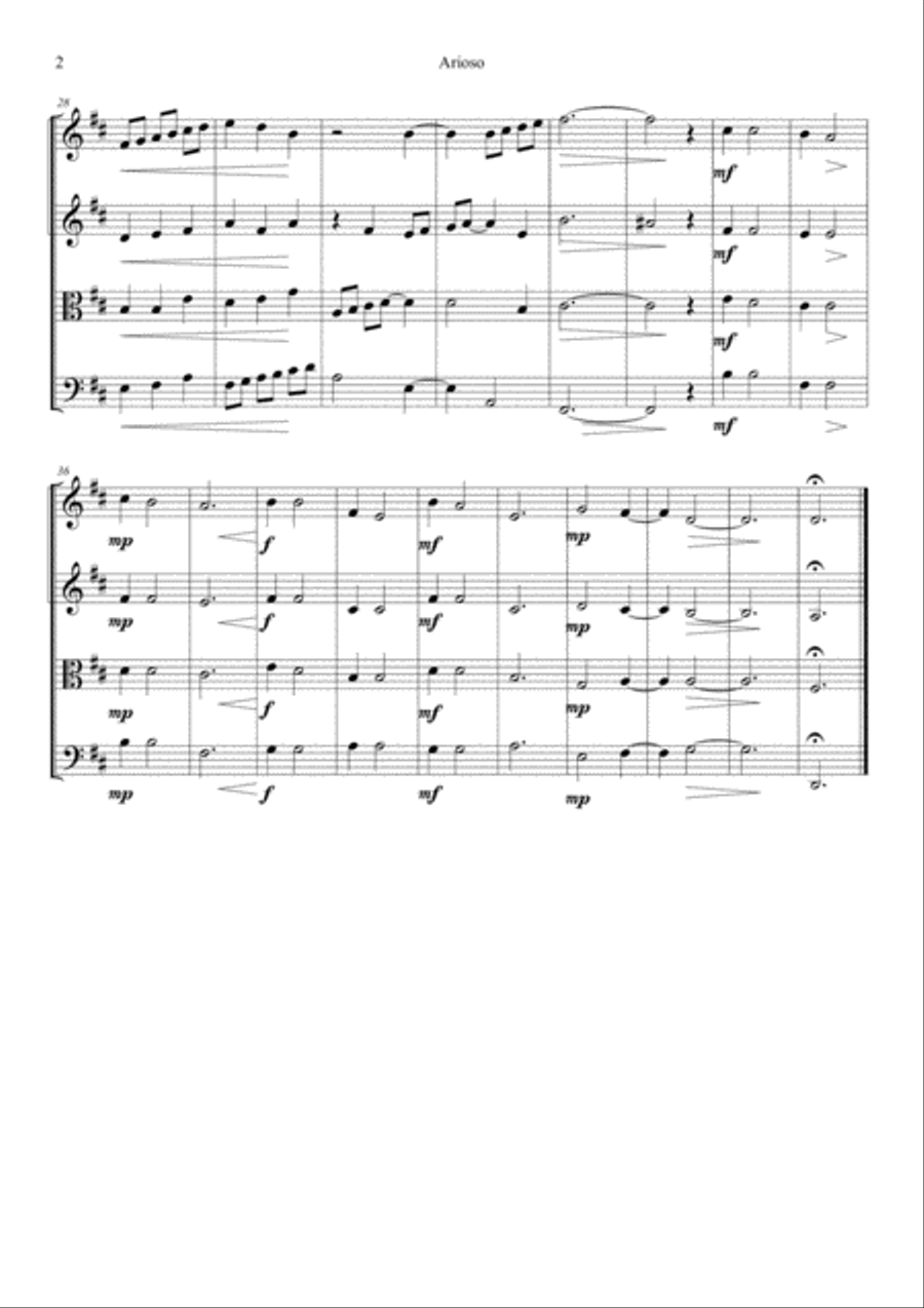 Arioso Arioso String Quartet scores gallery preview page 2