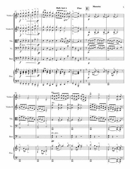Gavotte and Musette from Grieg's Holberg Suite, for string orchestra image number null