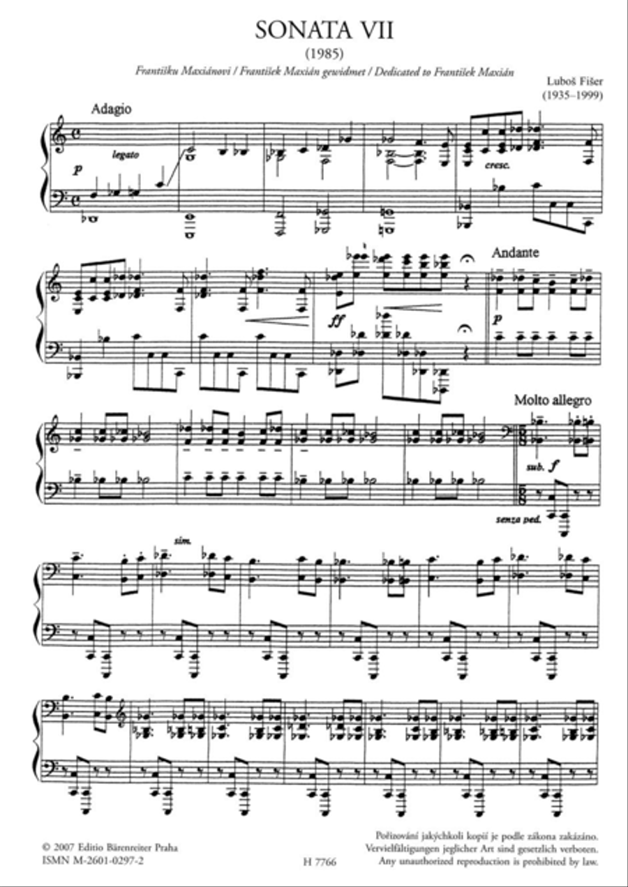 Sonata VII für Klavier Piano Solo scores gallery preview page 2