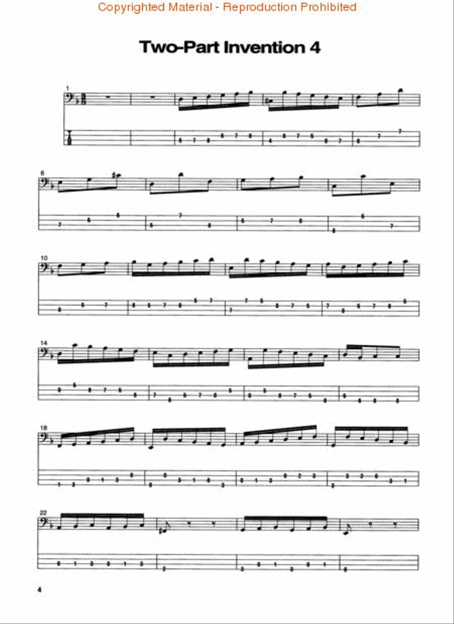J.S. Bach for Electric Bass String Duet scores gallery preview page 2