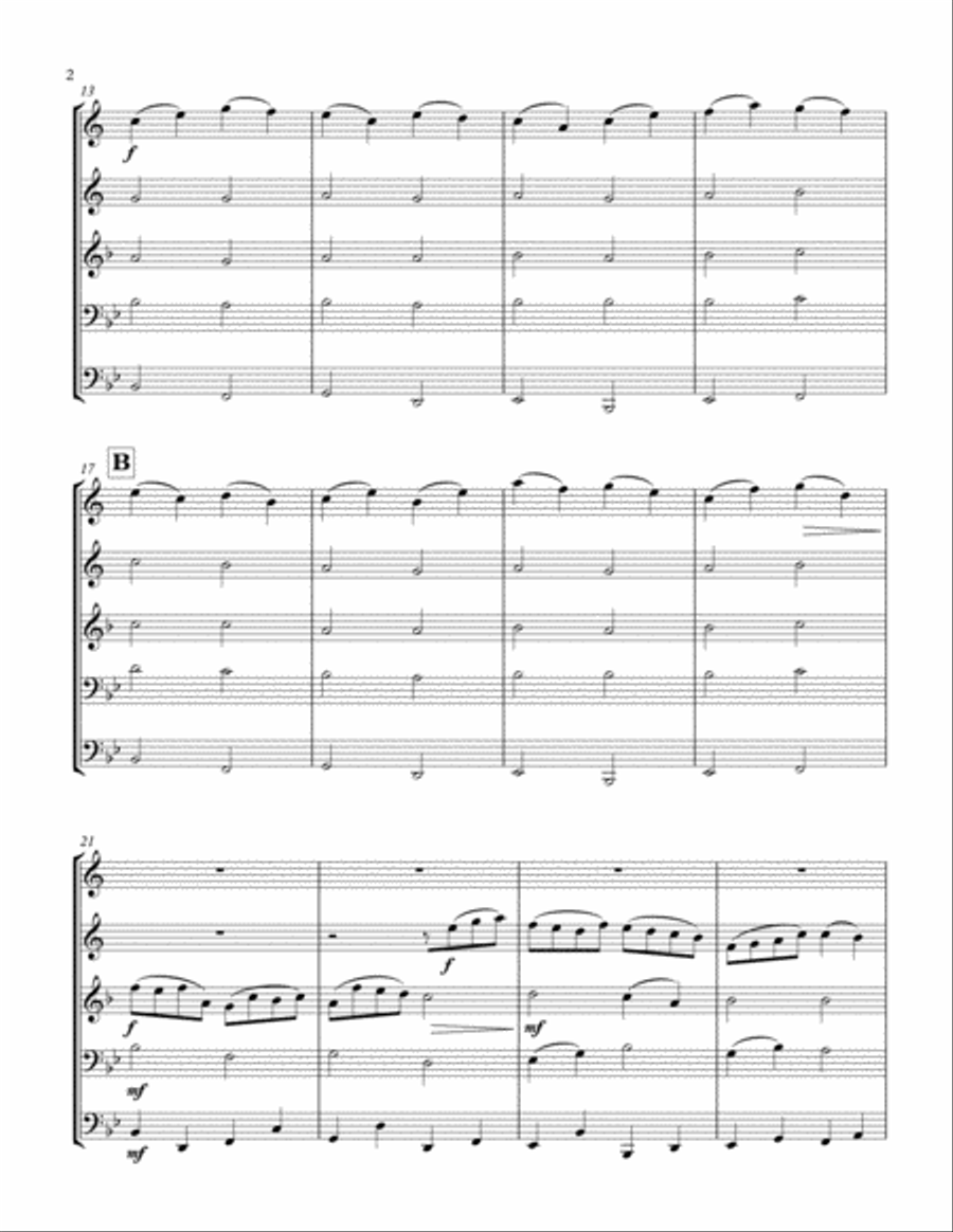 Pachelbel's Canon Brass Quintet Pachelbel's Canon Brass Quintet Brass Quintet scores gallery preview page 2