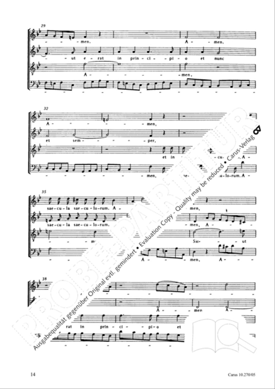 Magnificat in B flat major 4-Part scores gallery preview page 15