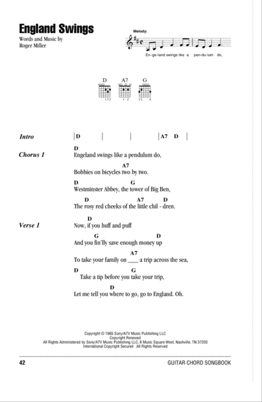 England Swings Electric Guitar scores gallery preview page 1