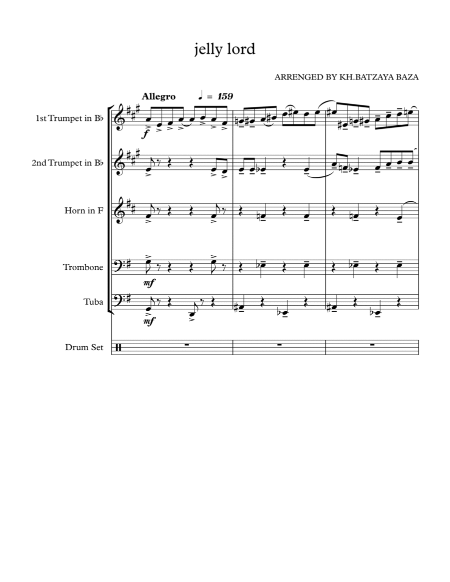 The Pearls Brass Ensemble scores gallery preview page 1