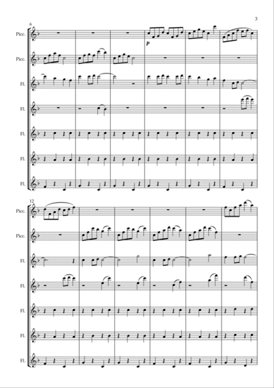 Doll On A Music Box Flute Choir scores gallery preview page 3