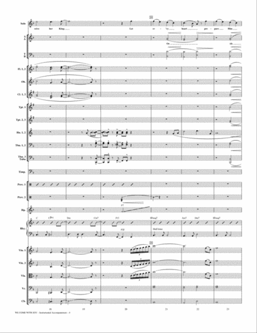 We Come With Joy Orchestration - Full Score Choir scores gallery preview page 4