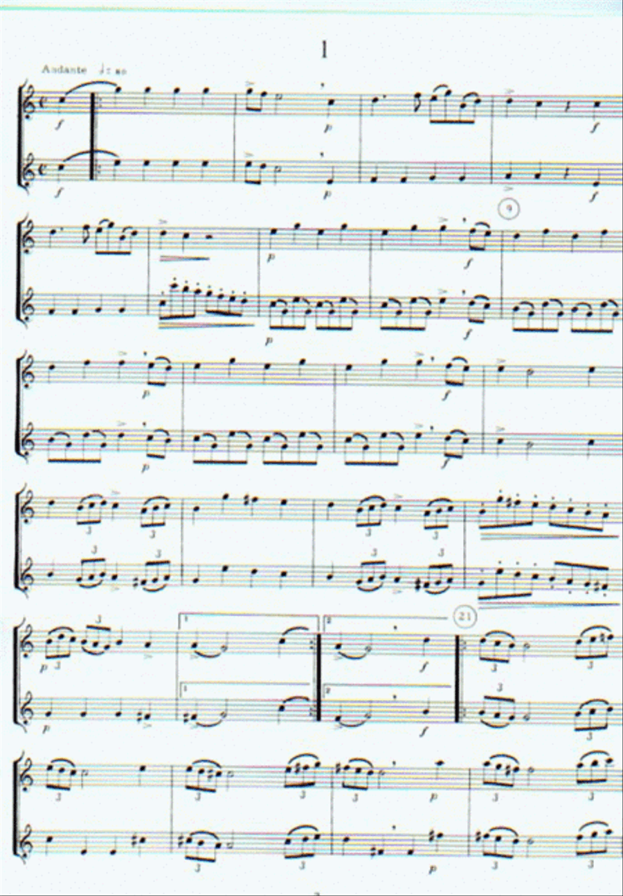 12 Classical Duets Clarinet Duet scores gallery preview page 2