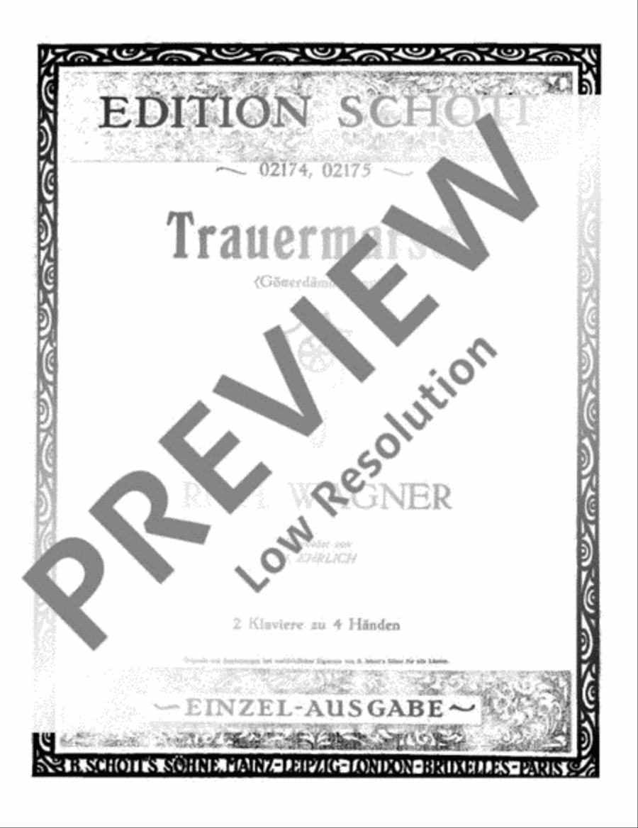 Trauermarsch Piano Duet scores gallery preview page 2