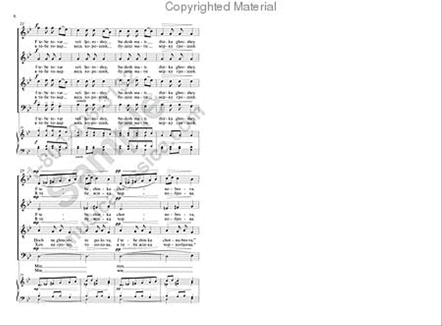 Carol of the Bells (Song of Good Cheer) 4-Part scores gallery preview page 5