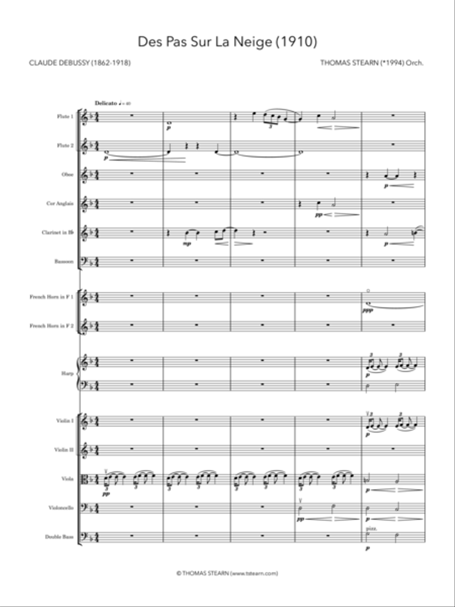 Des Pas Sur La Neige Chamber Orchestra scores gallery preview page 3