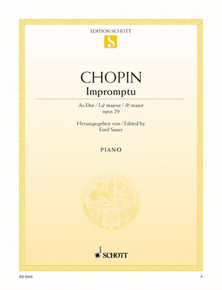 Book cover for Impromptu A-flat major, Op. 29