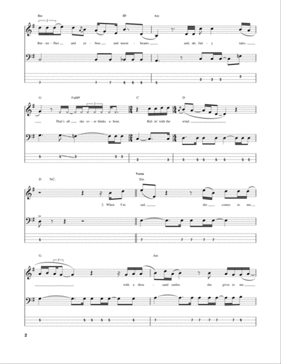 Little Wing Guitar Tablature scores gallery preview page 2