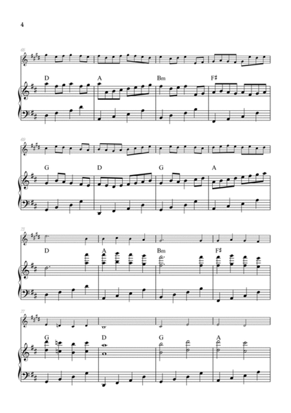 Pachelbel Canon in D • trumpet sheet music with piano accompaniment and chords image number null