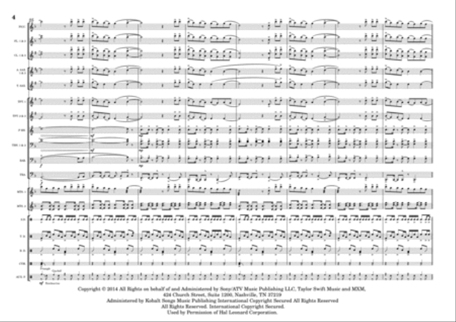 New Romantics Marching Band scores gallery preview page 4