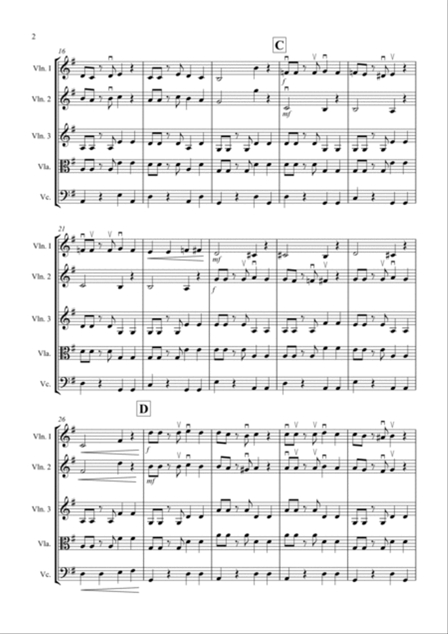 Tango Al Fresco For Beginning String Quartet Tango Al Fresco For Beginning String Quartet String Quartet scores gallery preview page 2