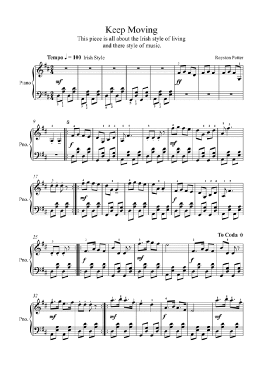 Keep Moving Keep Moving Piano Solo scores gallery preview page 2