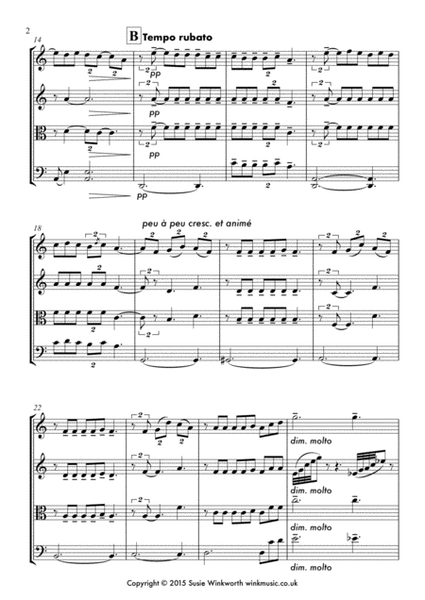 Debussy - Clair de lune - String Quartet image number null