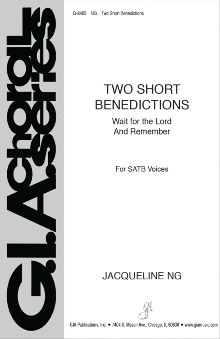 Two Short Benedictions 4-Part scores gallery preview page 1