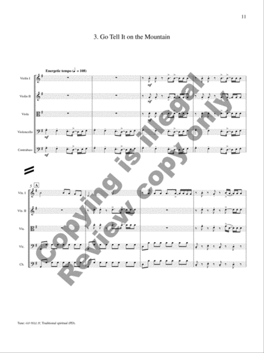 Folk Carols for Strings String Orchestra scores gallery preview page 7