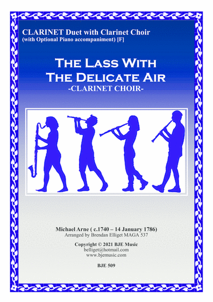 The Lass With The Delicate Air - Clarinet Duet with Clarinet Choir image number null