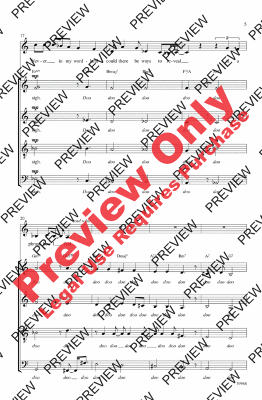 Lullaby of Birdland 4-Part scores gallery preview page 14