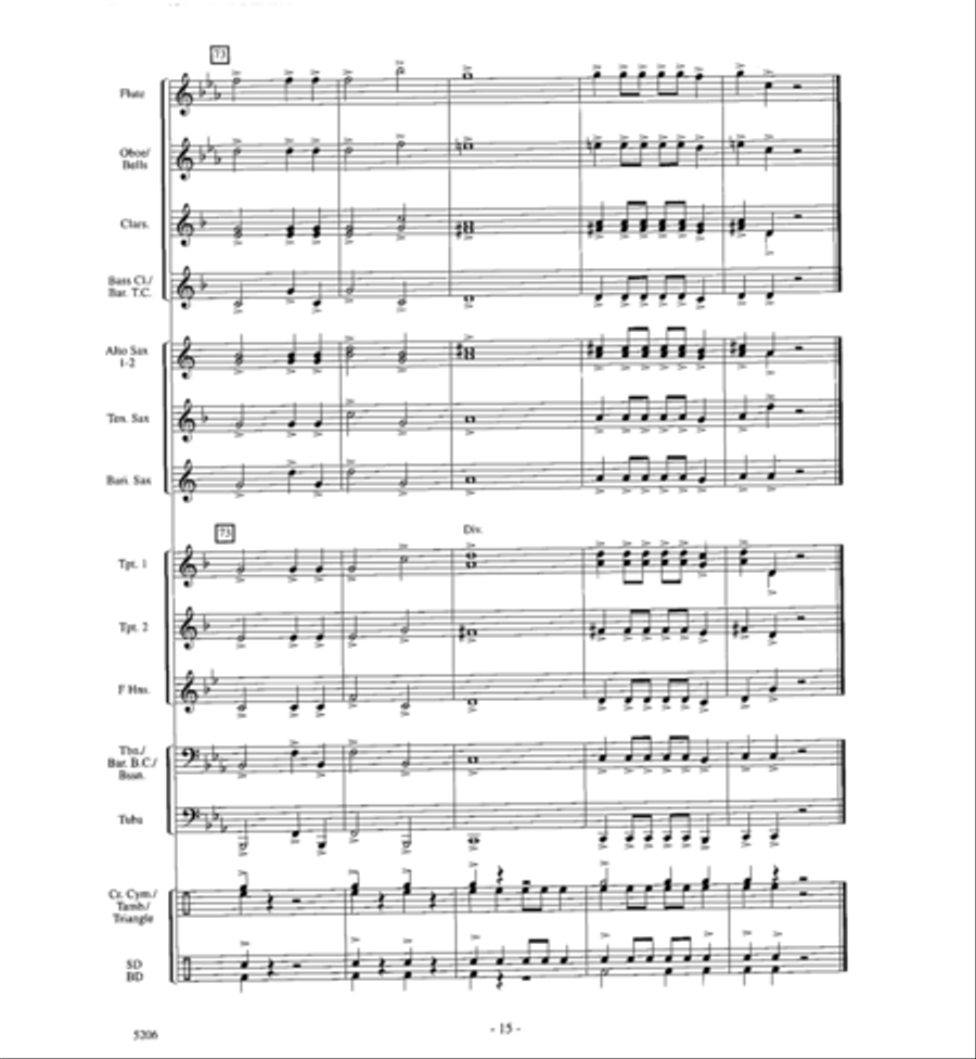 Dance of the Jester Concert Band scores gallery preview page 14