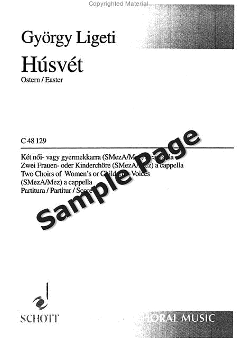 Husvet (Easter) Choir scores gallery preview page 2