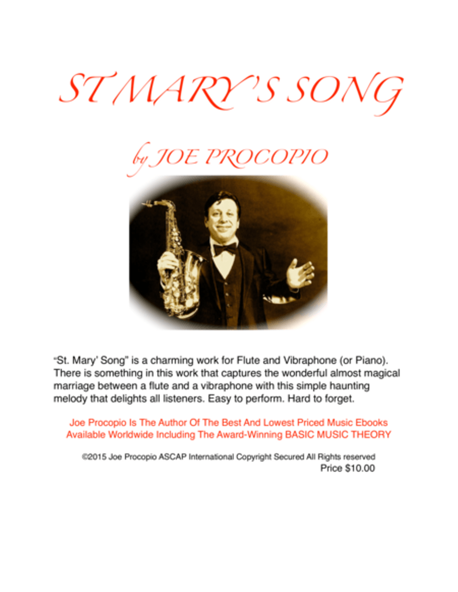 ST MARY'S SONG FLUTE SOLO by Joe Procopio Small Ensemble scores gallery preview page 1