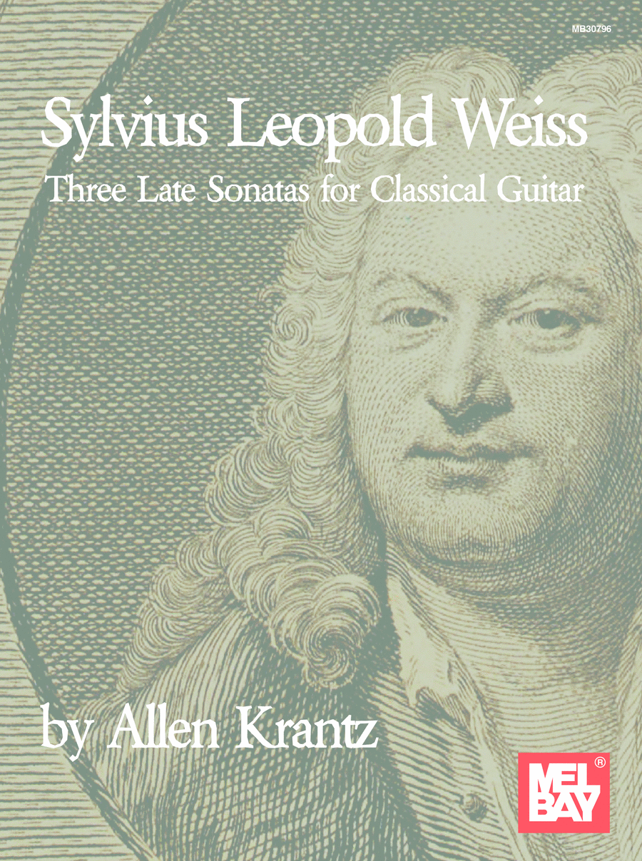 Sylvius Leopold Weiss - Three Late Sonatas for Classical Guitar Acoustic Guitar scores gallery preview page 1