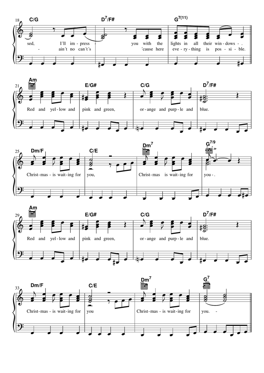 Candy Cane Lane Candy Cane Lane Piano, Vocal, Guitar scores gallery preview page 2