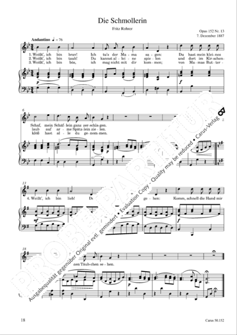 Liederbuch fur Kinder op. 152 Choir scores gallery preview page 19