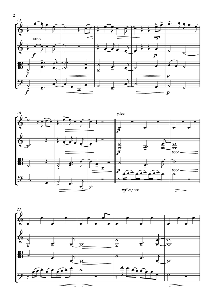 Stay With Me String Quartet scores gallery preview page 2