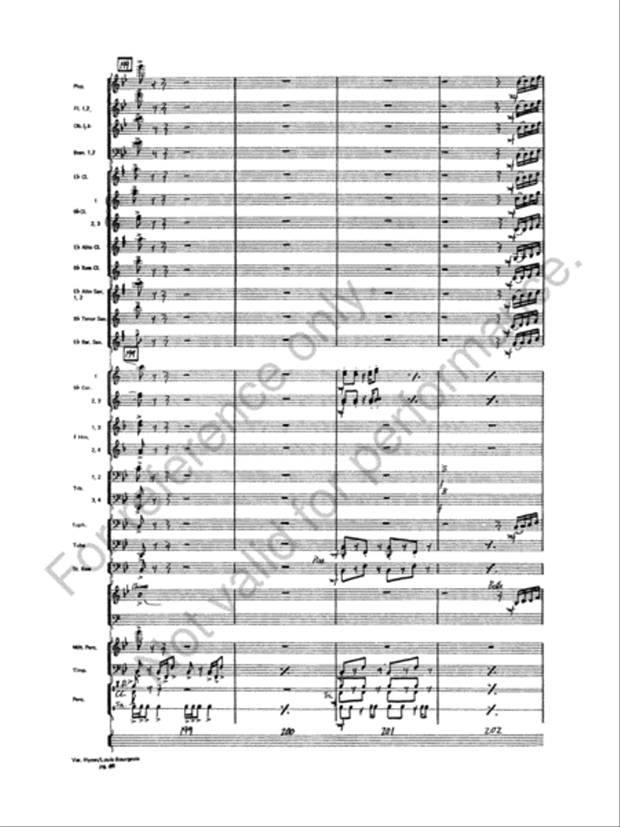Variations On A Hymn By Louis Bourgeois Concert Band scores gallery preview page 47