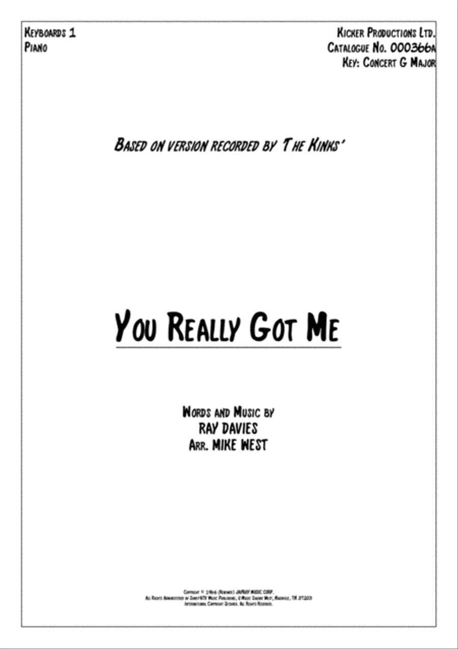 You Really Got Me You Really Got Me Small Ensemble scores gallery preview page 1