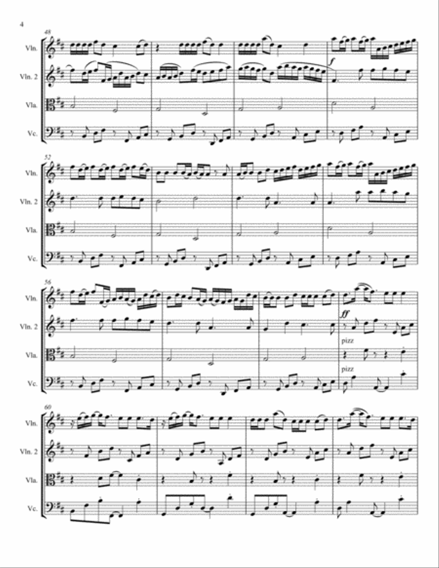 Memories String Quartet scores gallery preview page 4
